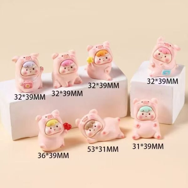 DIY Cute Pig Charm-7 PCS
