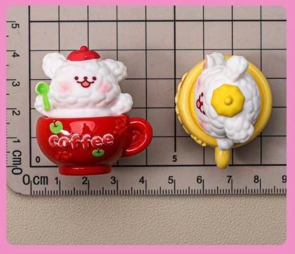 DIY Coffee Dog Cute Charm-8 PCS