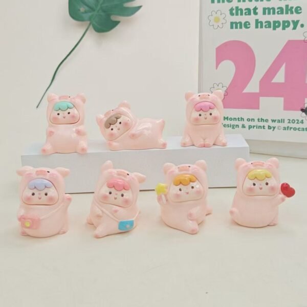 DIY Cute Pig Charm-7 PCS